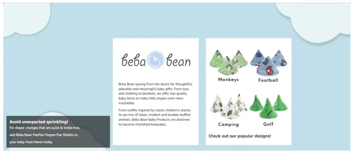 Beba Bean Pee-pee Teepee Digger Blue 5-Pack | Prevent Sprinkles During Diaper Changes - view 7