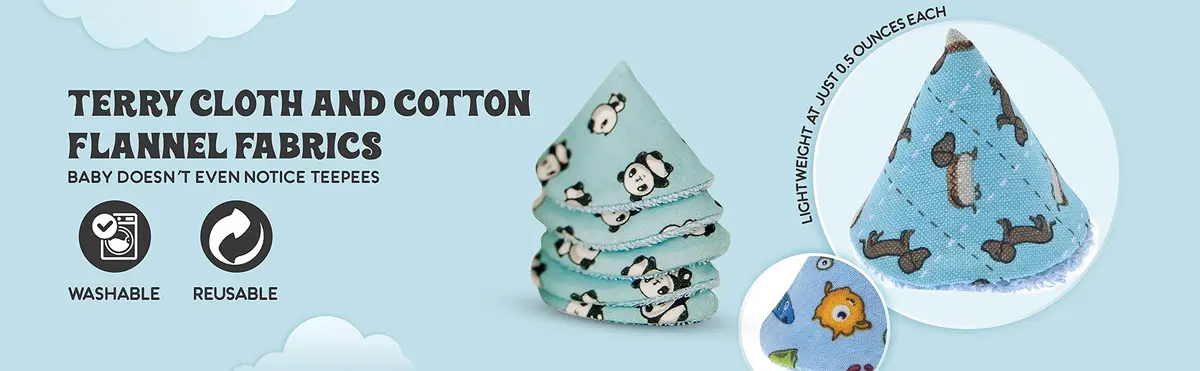 Beba Bean Pee-pee Teepee Digger Blue 5-Pack | Prevent Sprinkles During Diaper Changes - view 8