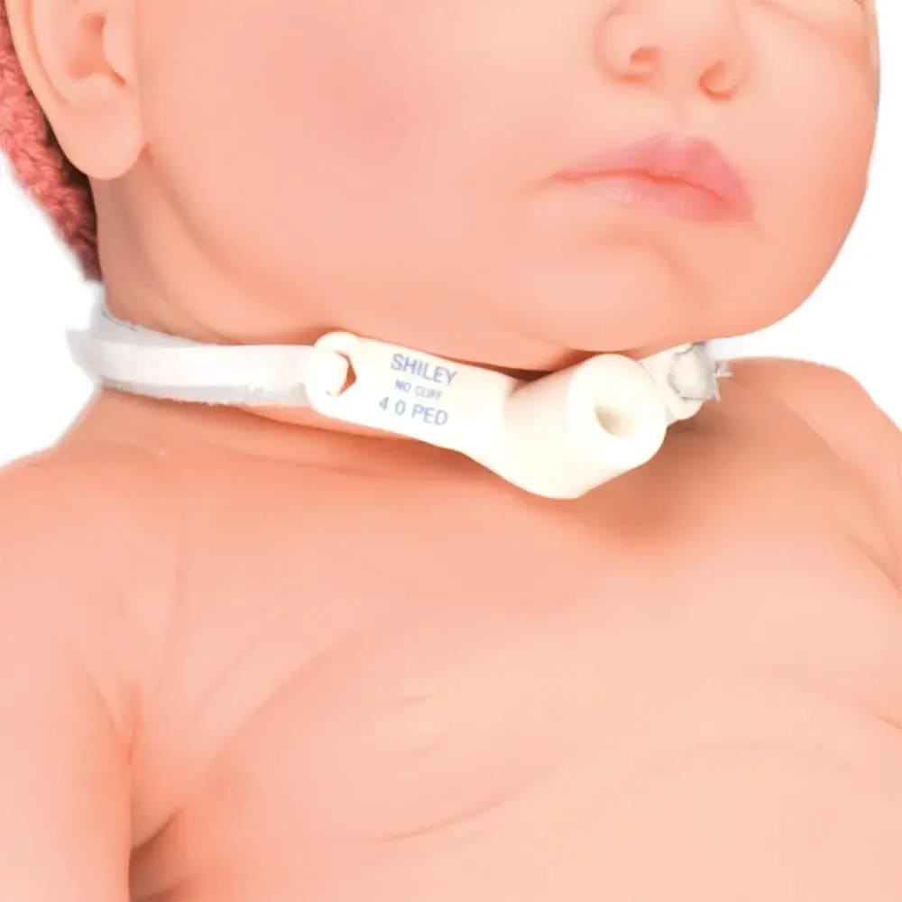 Posey Foam Trach Tie Small 23 cm (9 in) Neck Size | Pediatric Tracheostomy Tube Holder Pack of 12 - main product image