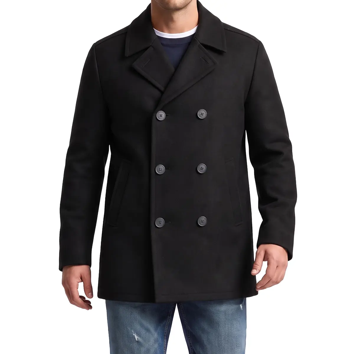 Nautica Wool Blend Peacoat – Double-Breasted Winter Coat, Big & Tall, X-Large | Classic & Warm - main product image