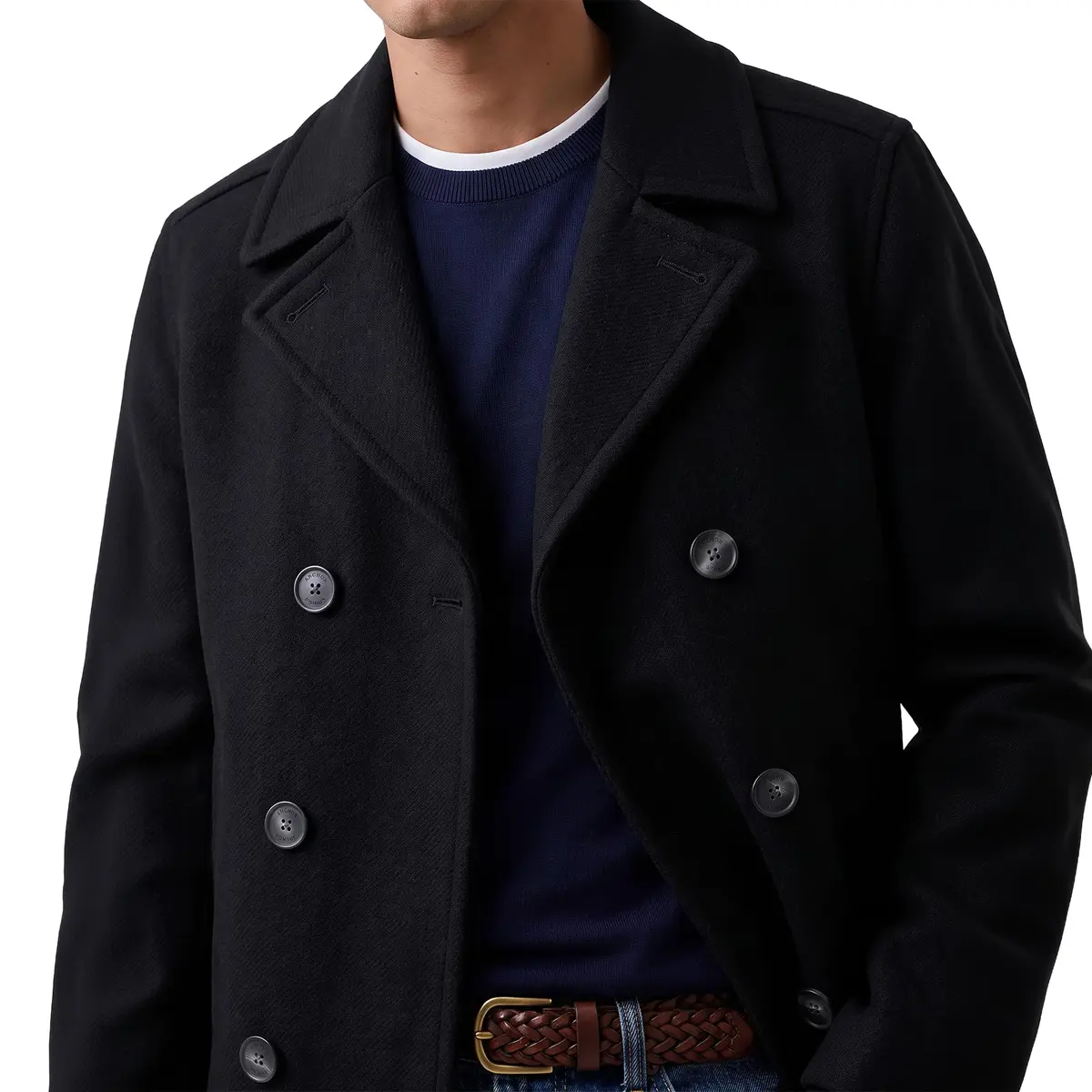 Nautica Wool Blend Peacoat – Double-Breasted Winter Coat, Big & Tall, X-Large | Classic & Warm - view 5