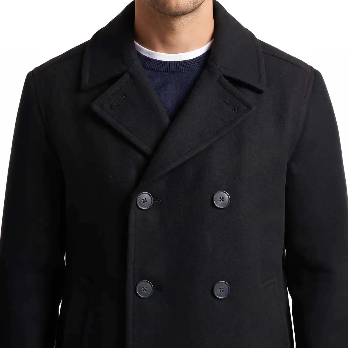 Nautica Wool Blend Peacoat – Double-Breasted Winter Coat, Big & Tall, X-Large | Classic & Warm - view 6