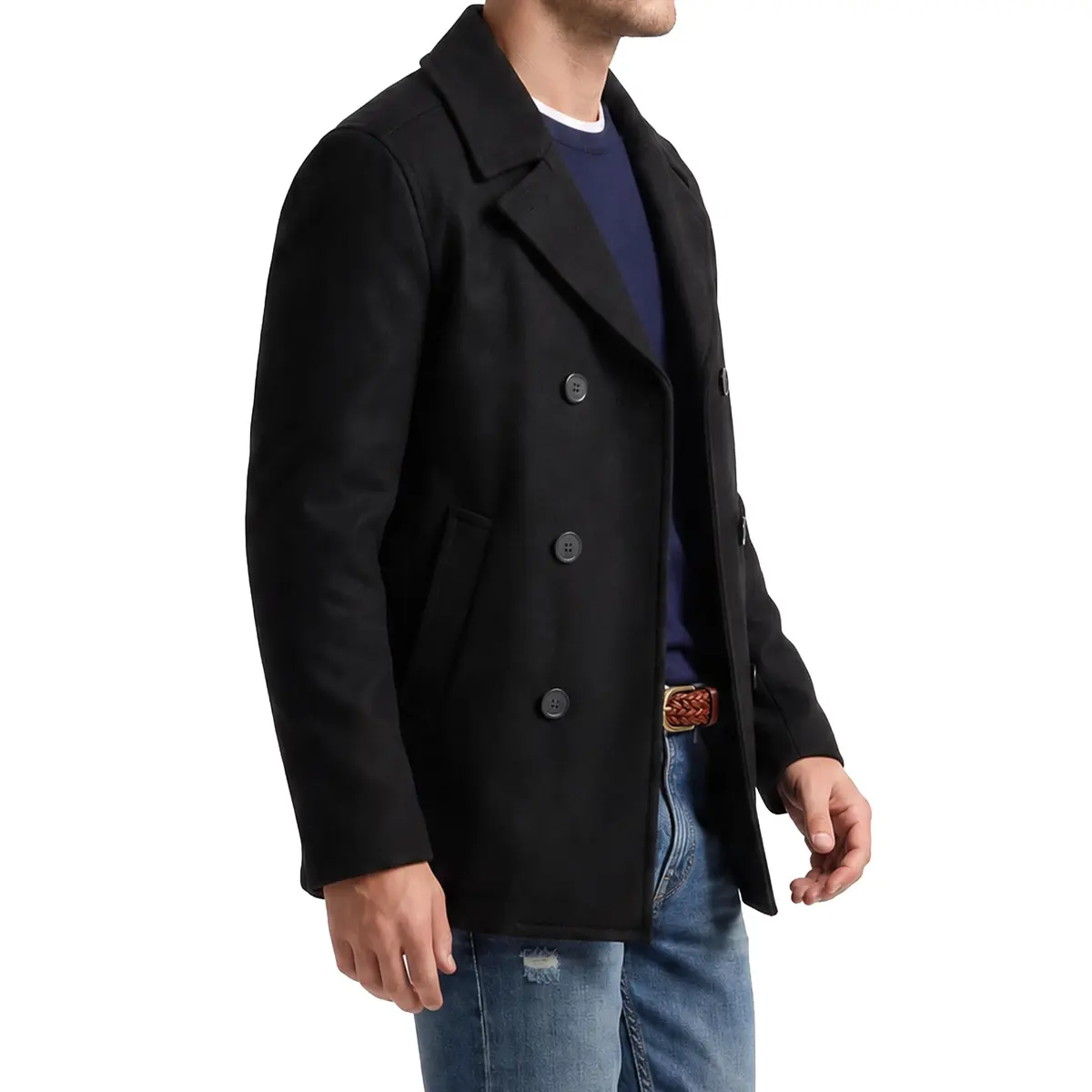 Nautica Wool Blend Peacoat – Double-Breasted Winter Coat, Big & Tall, X-Large | Classic & Warm - view 4