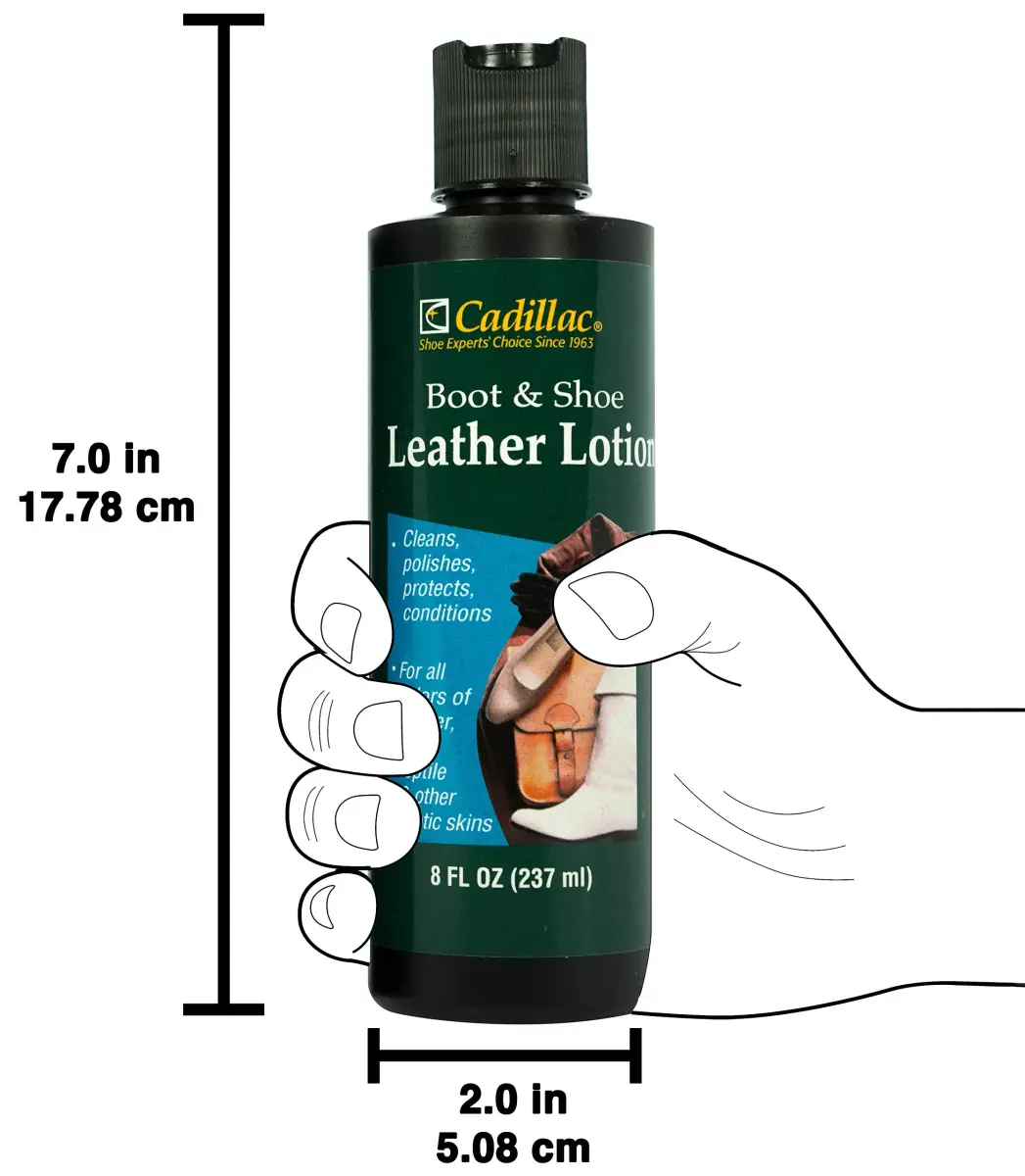 Cadillac Boot and Shoe Leather Lotion 8 Fl Oz (237 ml) | Cleans, Conditions, Protects, and Polishes Leather Footwear - view 6