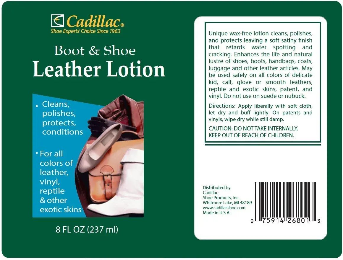Cadillac Boot and Shoe Leather Lotion 8 Fl Oz (237 ml) | Cleans, Conditions, Protects, and Polishes Leather Footwear - view 2