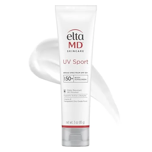EltaMD UV Sport Sunscreen Lotion SPF 50 (3 oz) | Water & Sweat Resistant Face and Body Protection - main product image