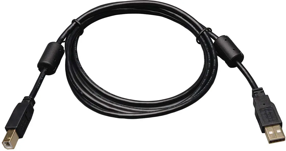 Tripp Lite USB 2.0 Hi-Speed A/B Cable with Ferrite Chokes 3-ft. | Gold Plated Connectors for Error-Free Data - main product image
