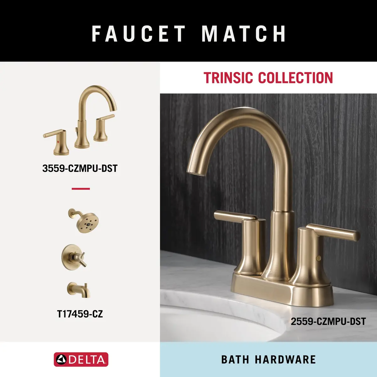DELTA Single Towel Hook for Bathroom or Kitchen | Champagne Bronze | Trinsic Accessories - view 6