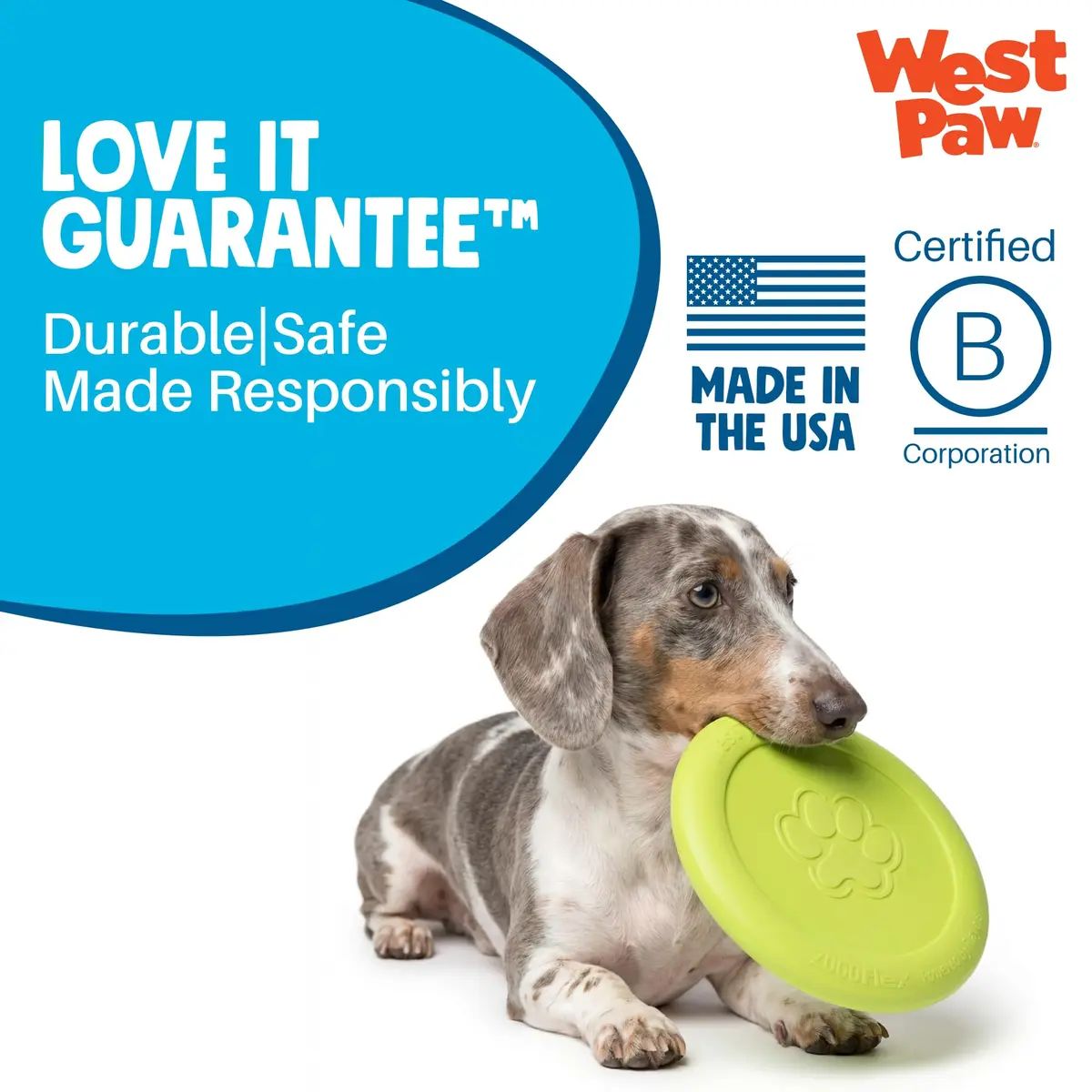 WEST PAW Zisc High-Flying Disc Dog Toy - Small - Glow | Durable, Floatable & Eco-Friendly - view 7