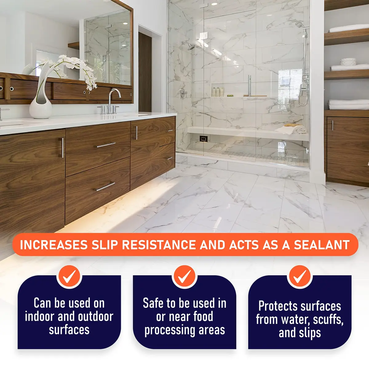 Slip Doctors Polish Grip Non-Slip Floor Coating & Sealant for Polished Marble, Granite & Tiles | Clear Pint - view 6