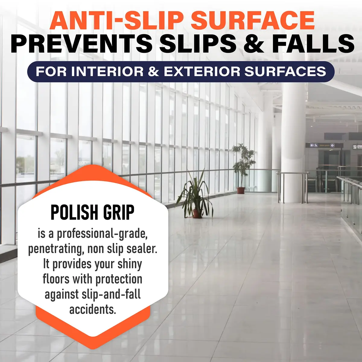 Slip Doctors Polish Grip Non-Slip Floor Coating & Sealant for Polished Marble, Granite & Tiles | Clear Pint - view 4