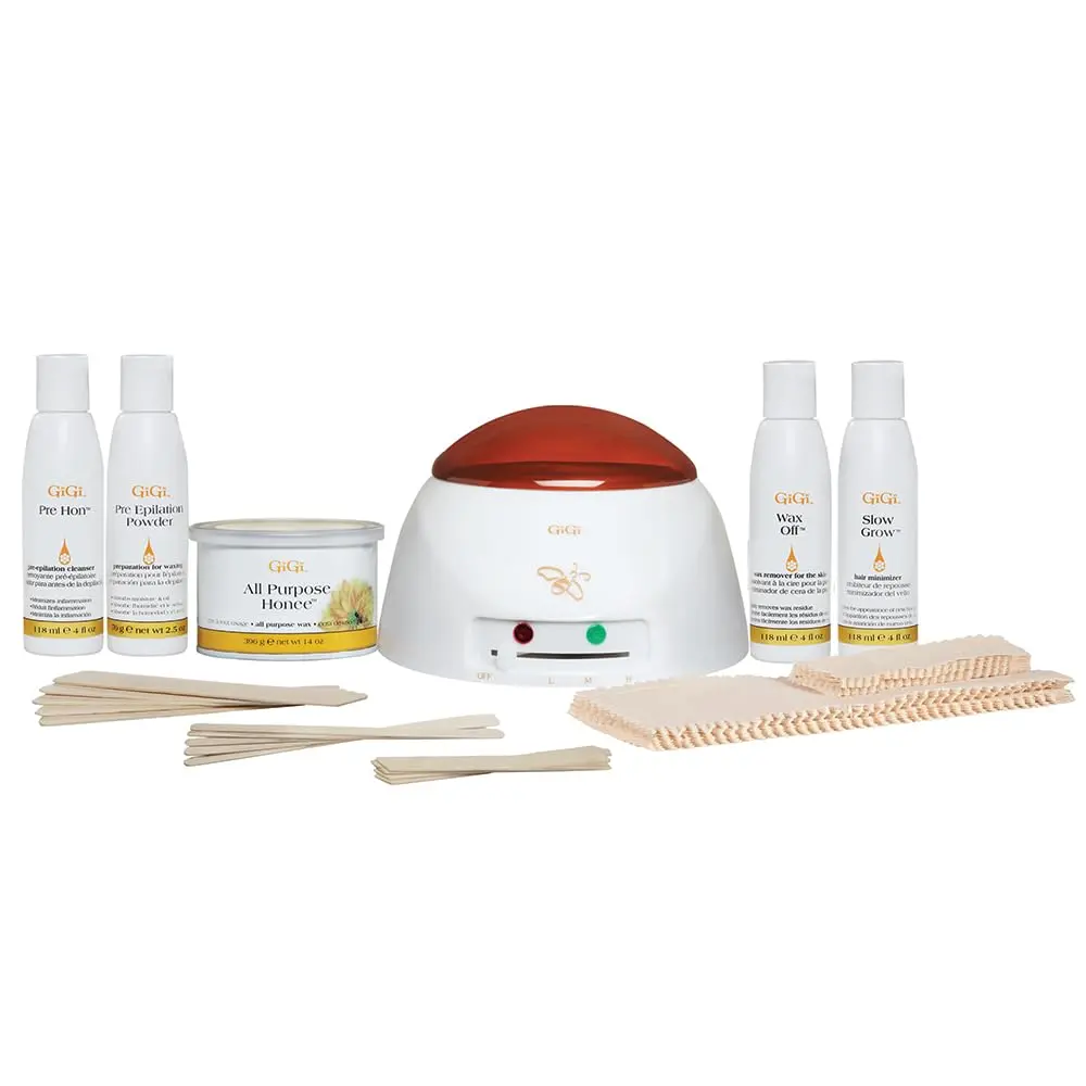 GIGI All Purpose Waxing Kit with Wax Warmer | Soft Wax Hair Removal for Beginners - main product image