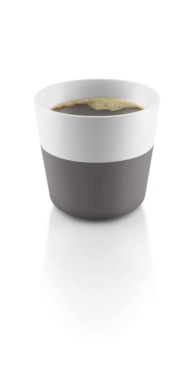 Eva Solo 2 Lungo Tumbler Mugs | Porcelain with Silicone Grip, 8 oz | Danish Design & Reusable - main product image