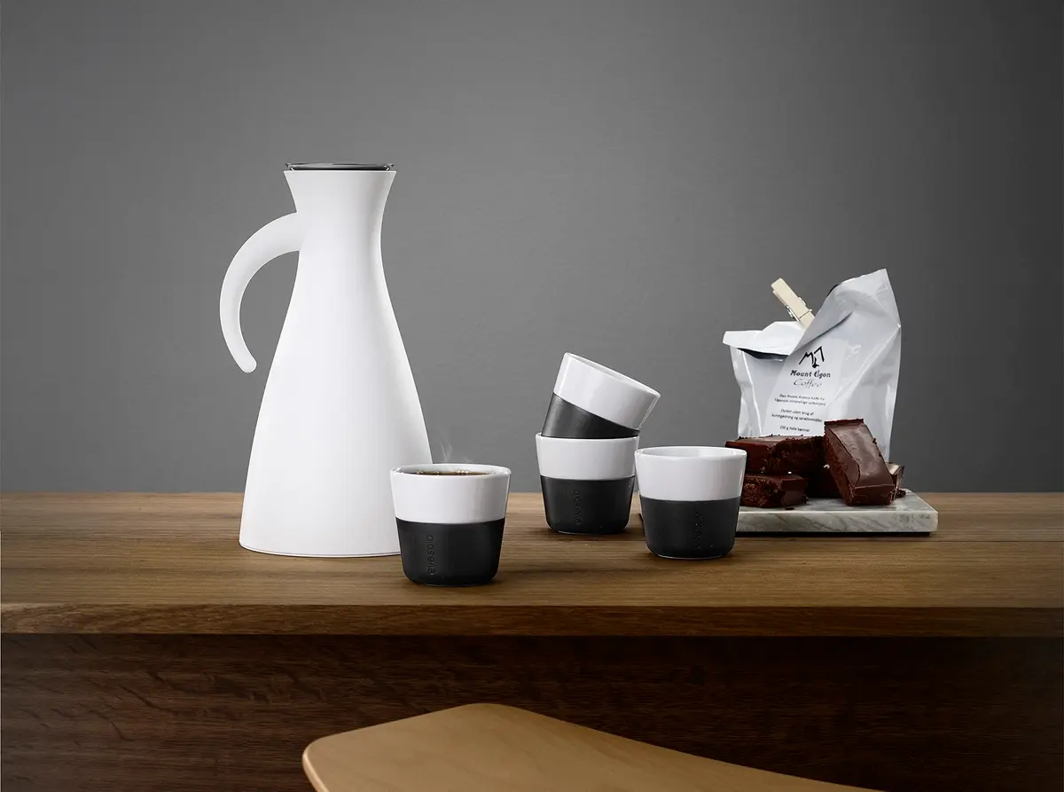 Eva Solo 2 Lungo Tumbler Mugs | Porcelain with Silicone Grip, 8 oz | Danish Design & Reusable - view 9