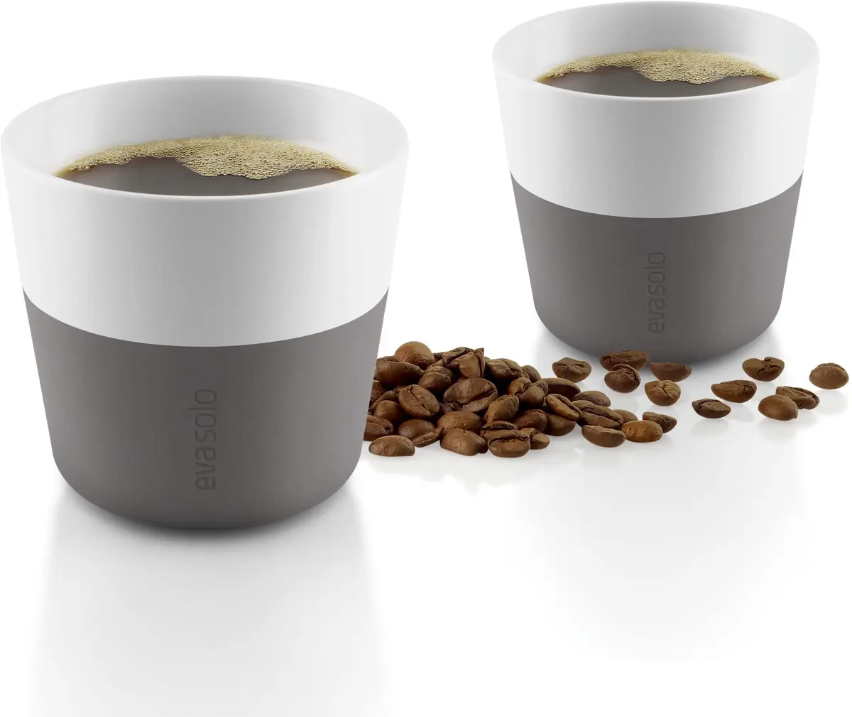 Eva Solo 2 Lungo Tumbler Mugs | Porcelain with Silicone Grip, 8 oz | Danish Design & Reusable - view 2