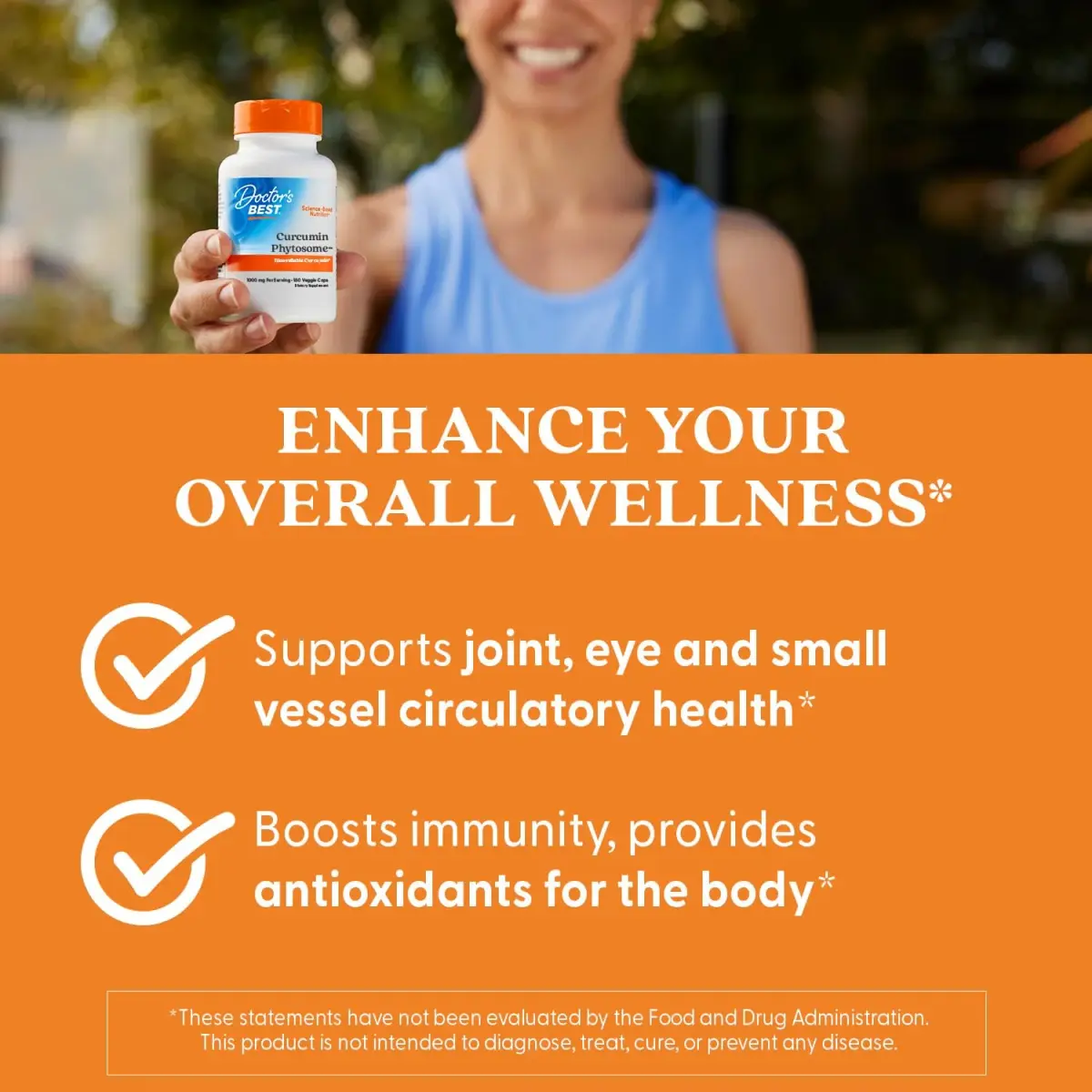 Doctor's Best Curcumin Phytosome 1000 mg 180 Veg Caps | Joint Health Support with Meriva - view 5