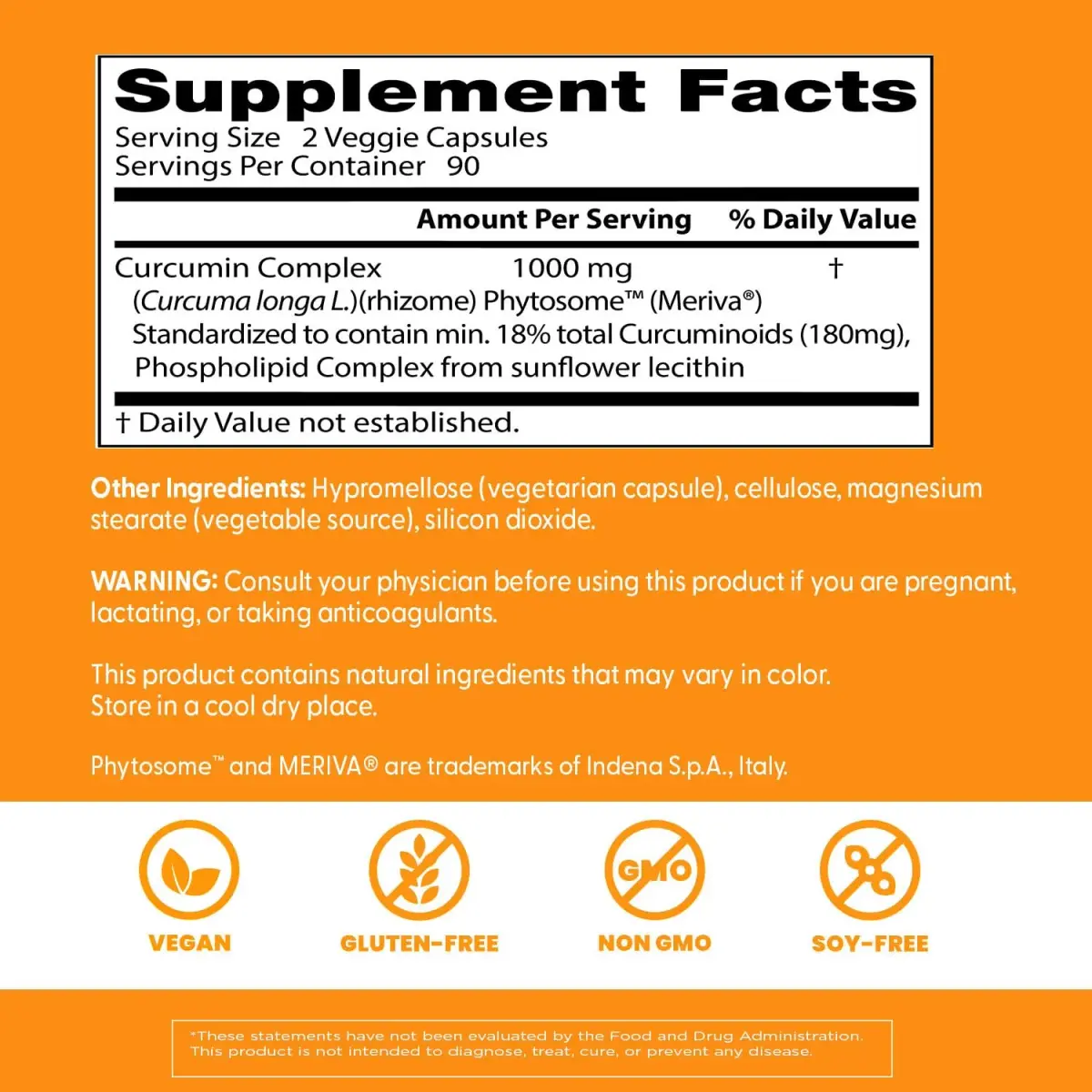 Doctor's Best Curcumin Phytosome 1000 mg 180 Veg Caps | Joint Health Support with Meriva - view 3