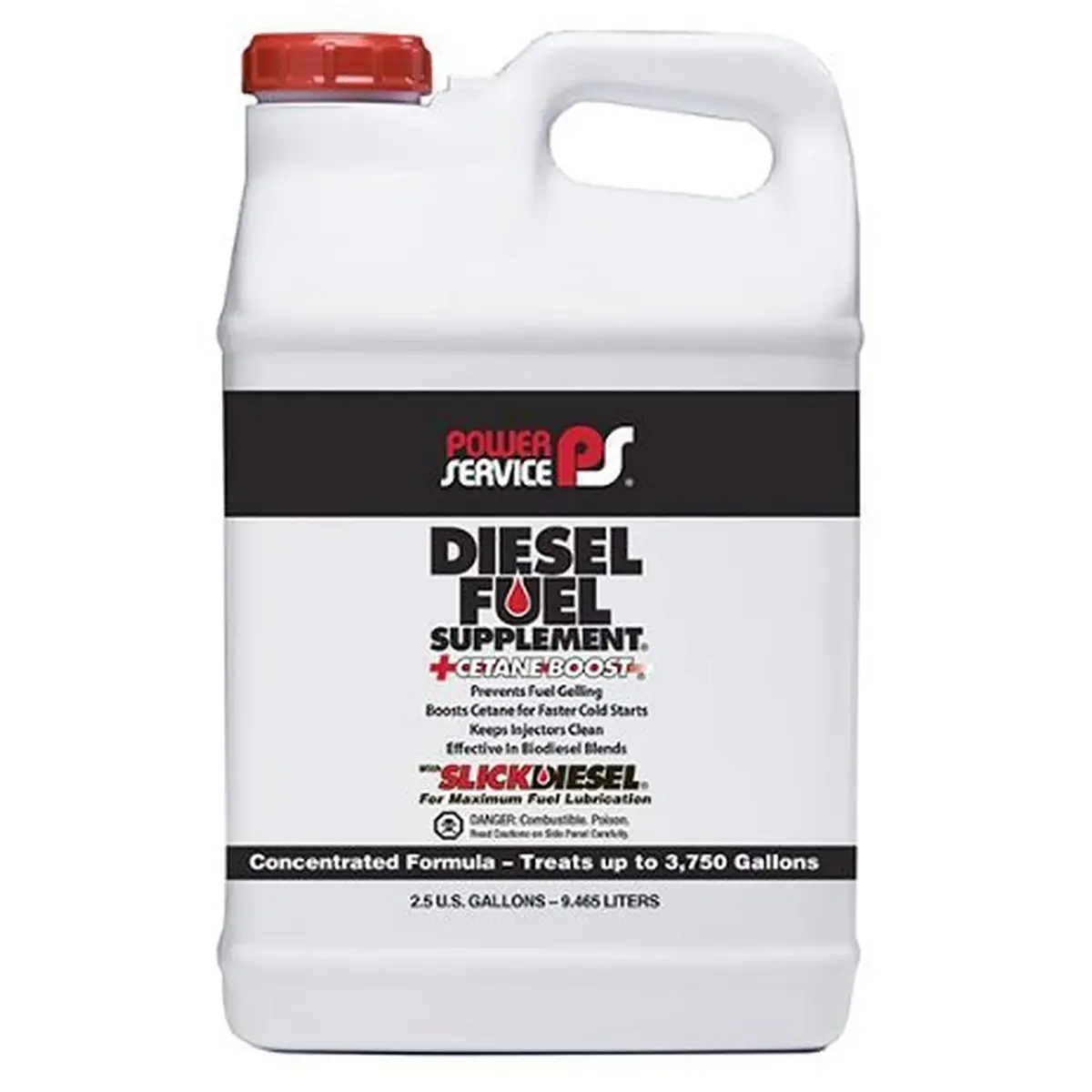 Power Service 01050-02 +Cetane Boost Diesel Fuel Supplement 2.5 Gallon | Cold Weather Anti-Gel & Cetane Enhancer - main product image