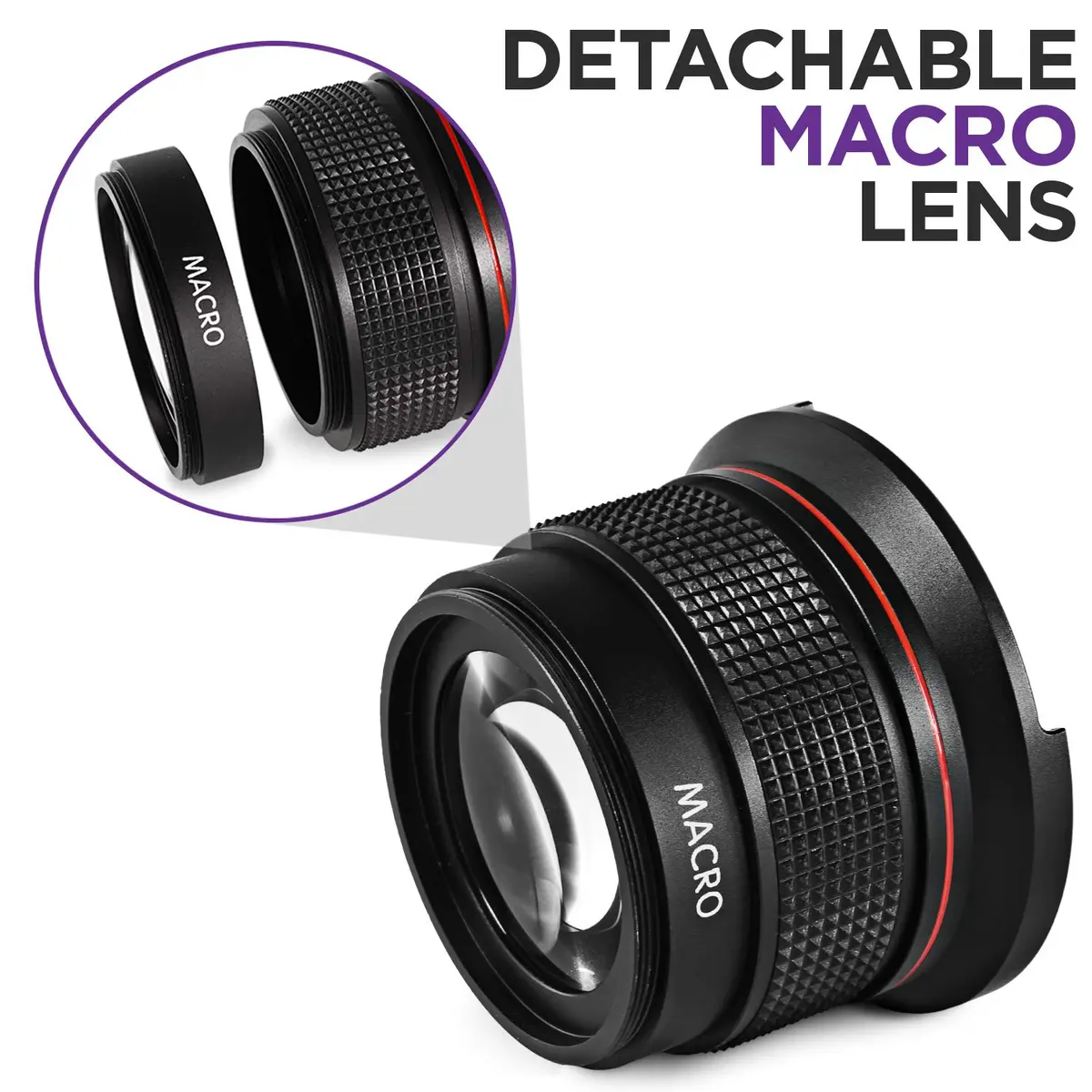 Altura Photo 58mm 0.35x Fisheye Wide Angle Lens with Macro for Canon DSLR | Ultra Wide & Macro - view 6