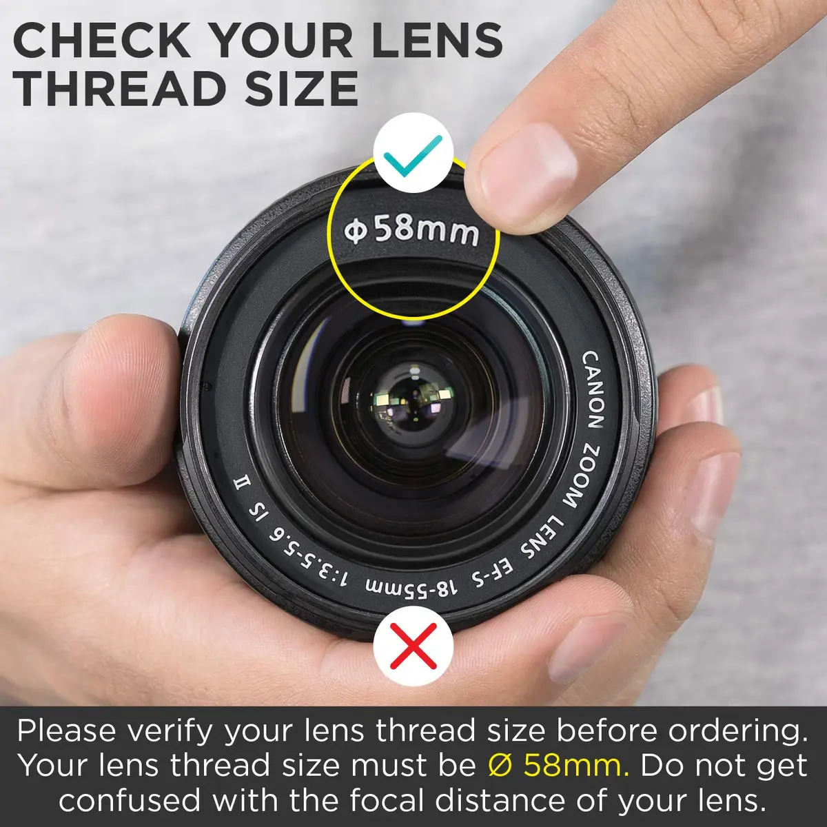 Altura Photo 58mm 0.35x Fisheye Wide Angle Lens with Macro for Canon DSLR | Ultra Wide & Macro - view 2