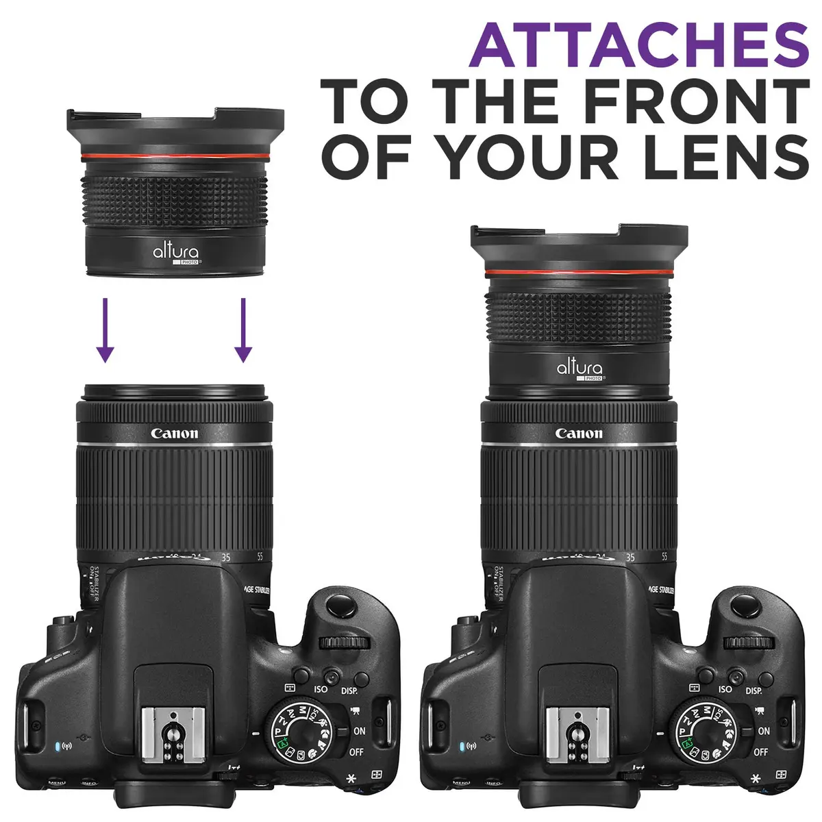 Altura Photo 58mm 0.35x Fisheye Wide Angle Lens with Macro for Canon DSLR | Ultra Wide & Macro - view 4
