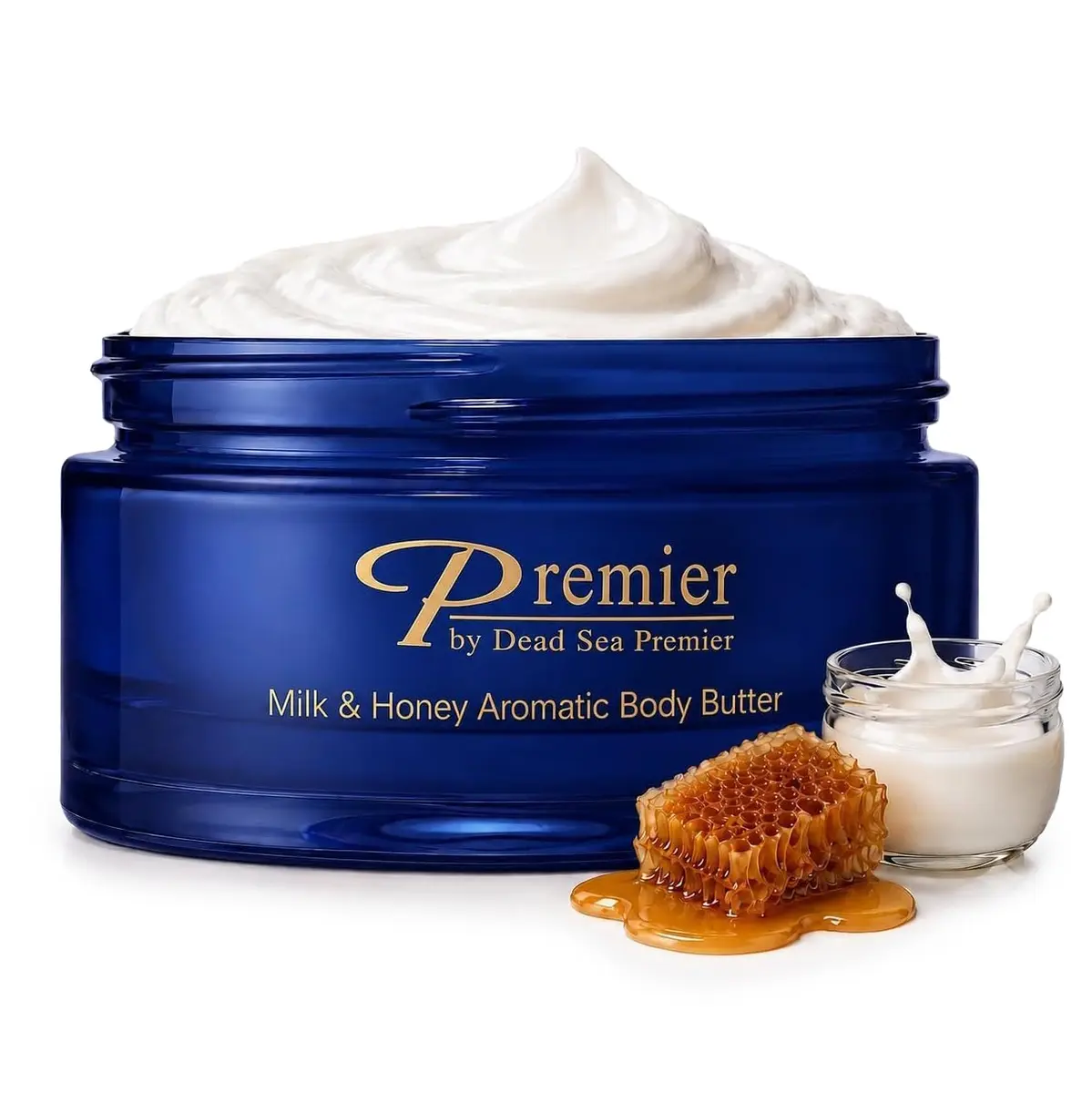 Premier Dead Sea Anti-Aging Body Cream - Milk & Honey 5.95 oz | Deep Hydration & Firming - main product image