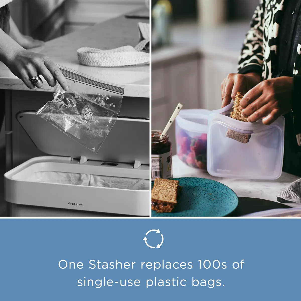 Stasher Premium Reusable Silicone Stand-Up Mini Bag 237ml (8 fl oz) | Leak-Free Pinch-Loc Seal for Food Storage - view 9