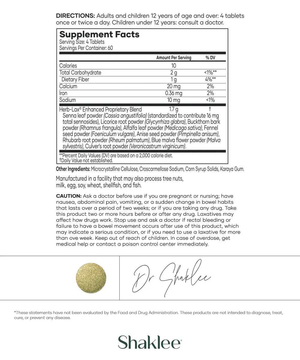 Shaklee Herb-Lax® - Gentle Herbal Formula with Senna Leaf | Supports Digestive Wellness - view 3