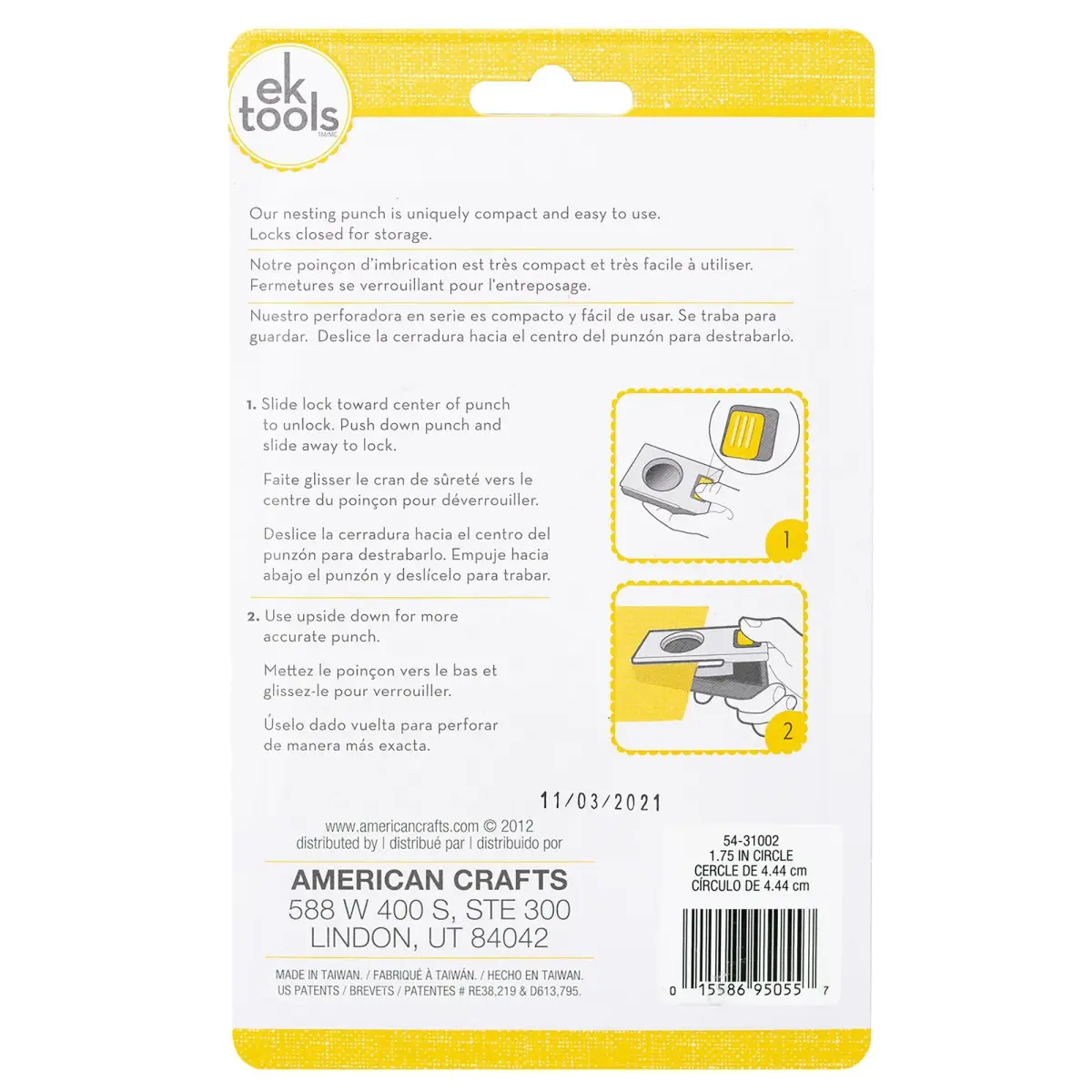 EK Tools Large Circle Punch 1.75 inch (4.44 cm) with Safety Lock | Precision Paper Crafting Tool - view 3