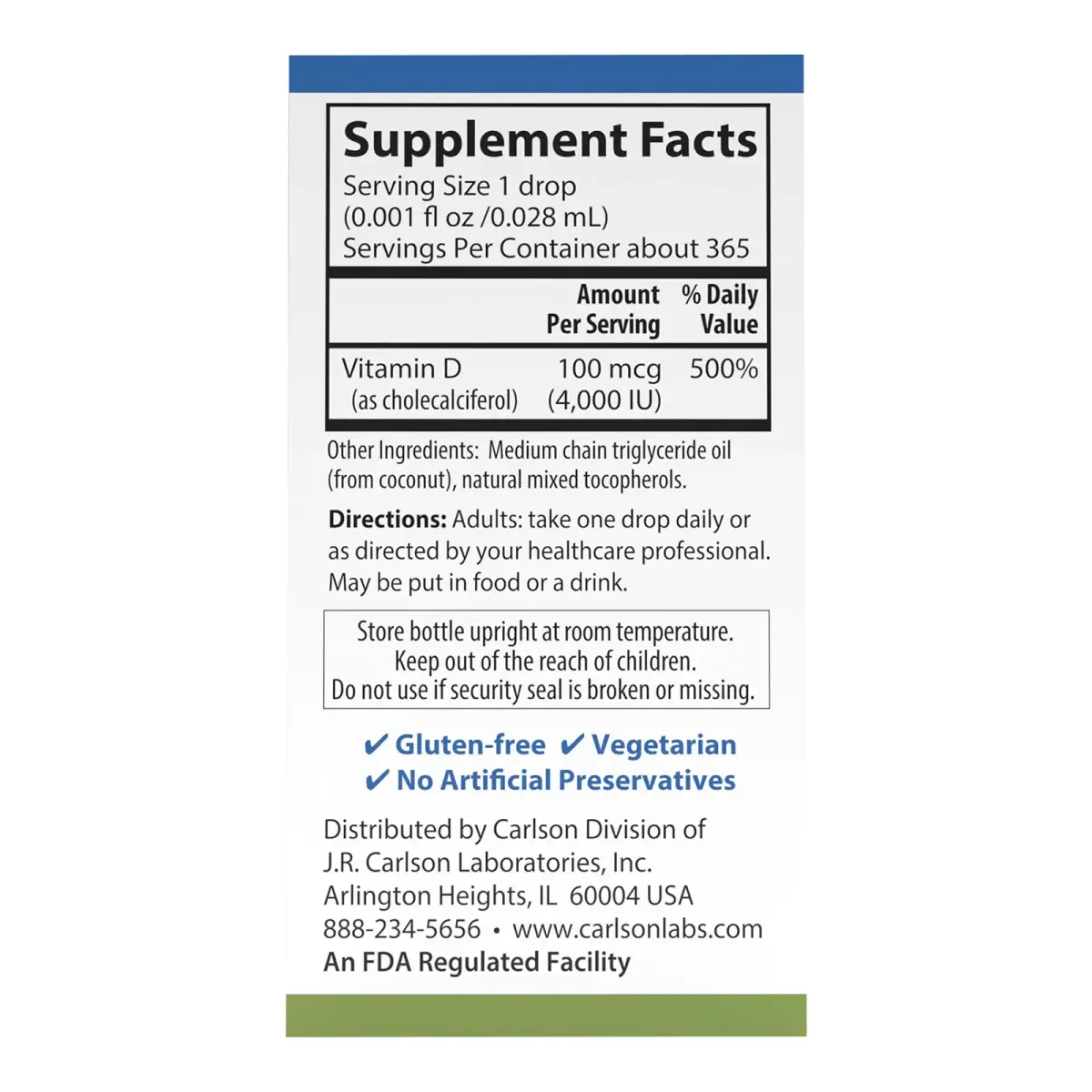 Carlson Super Daily D3 Liquid 4,000 IU (100 mcg) | Supports Heart, Immune, Bone Health - view 3