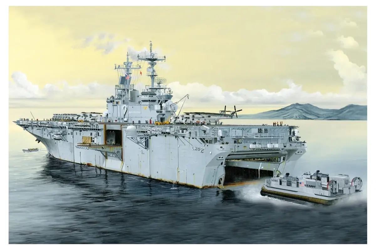 Hobby Boss USS Essex LHD-2 Model Building Kit 1/700 Scale | 600+ Pieces for Detailed Assembly - main product image