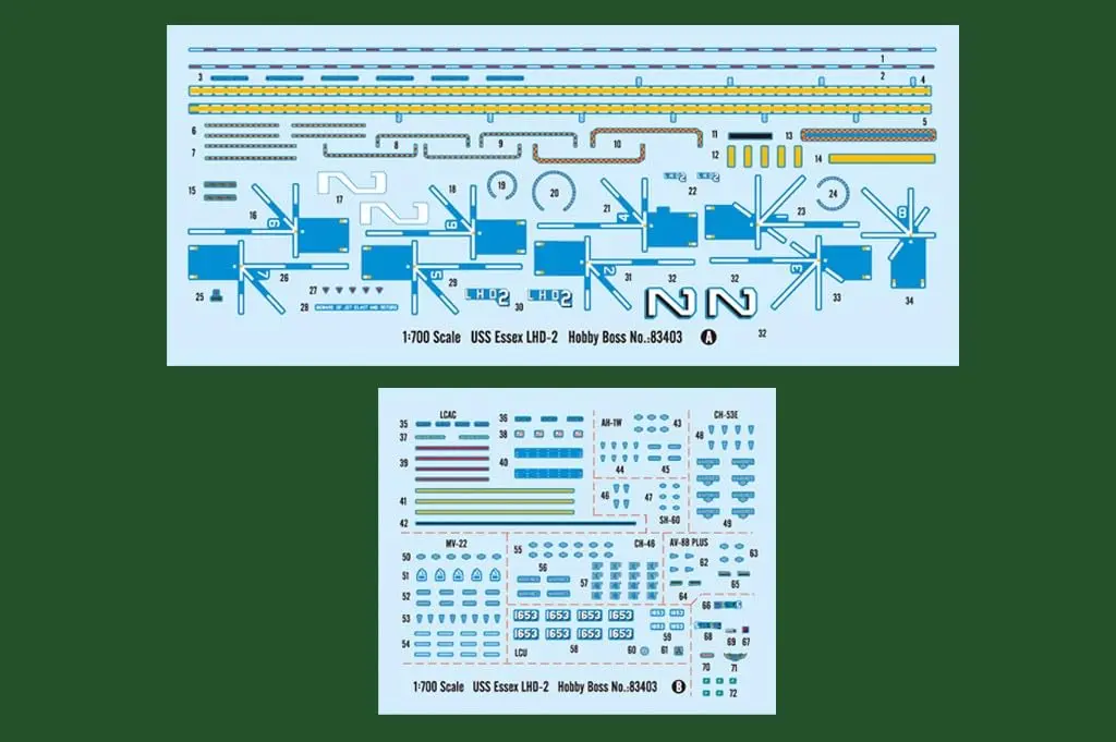Hobby Boss USS Essex LHD-2 Model Building Kit 1/700 Scale | 600+ Pieces for Detailed Assembly - view 3