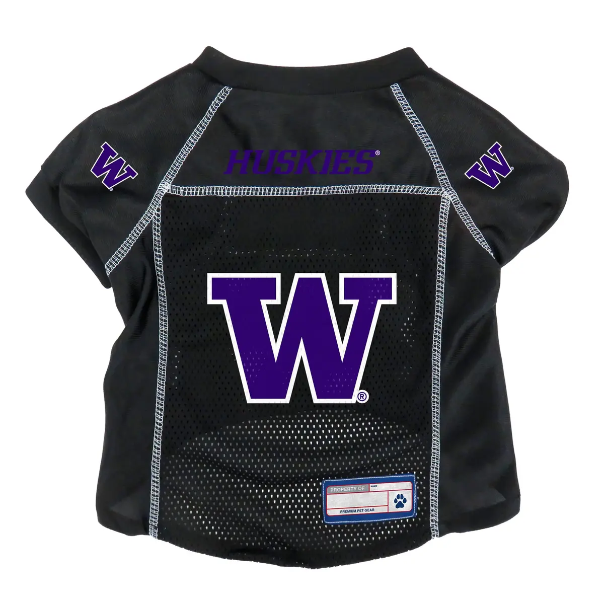 Littlearth NCAA Washington Huskies Basic Pet Jersey, Small | Team Color, Officially Licensed - main product image