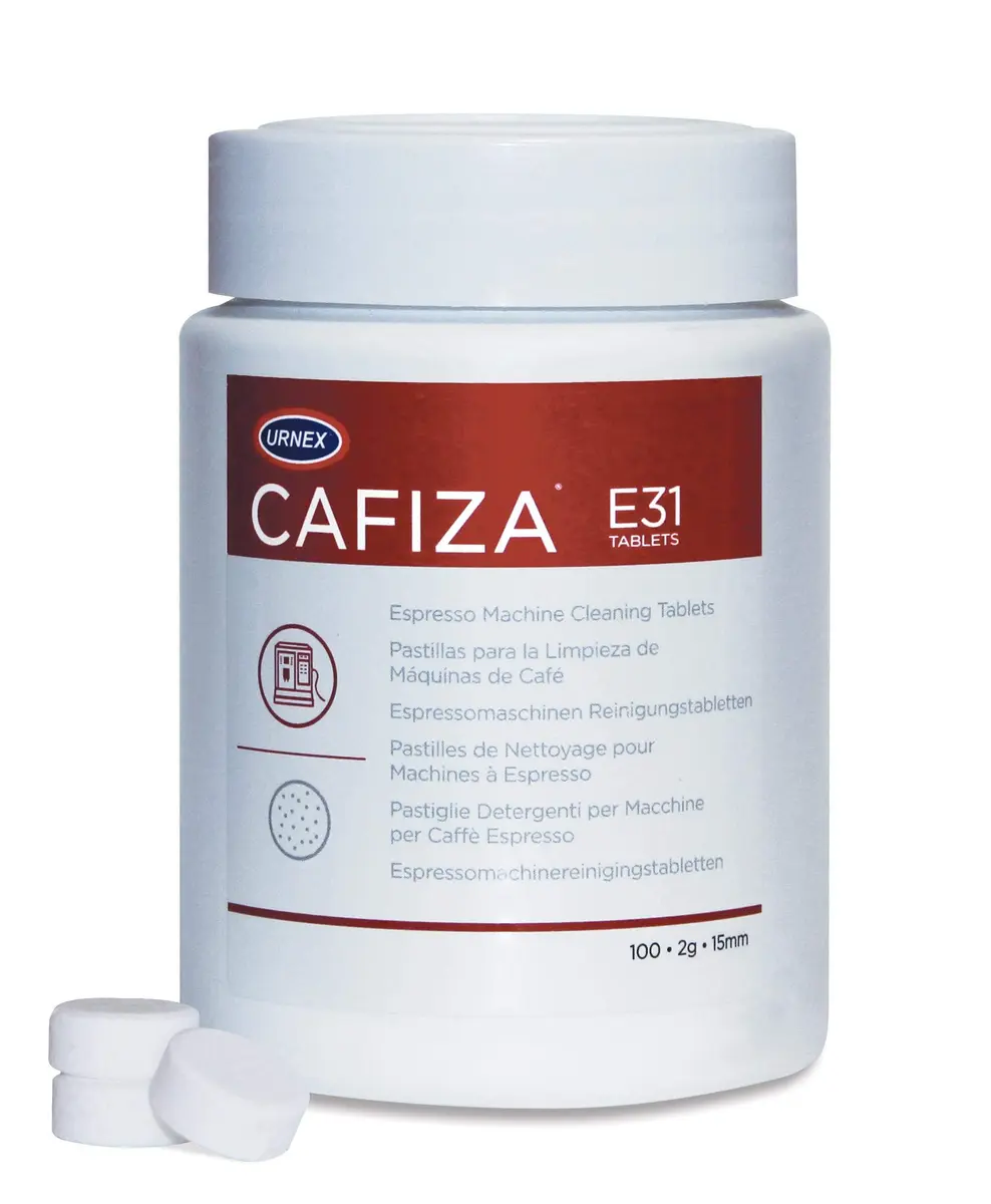 Urnex Cafiza Coffee Machine Cleaning Tablets 100 x 1.2 g | Concentrated, Acrylic, NSF Certified - main product image