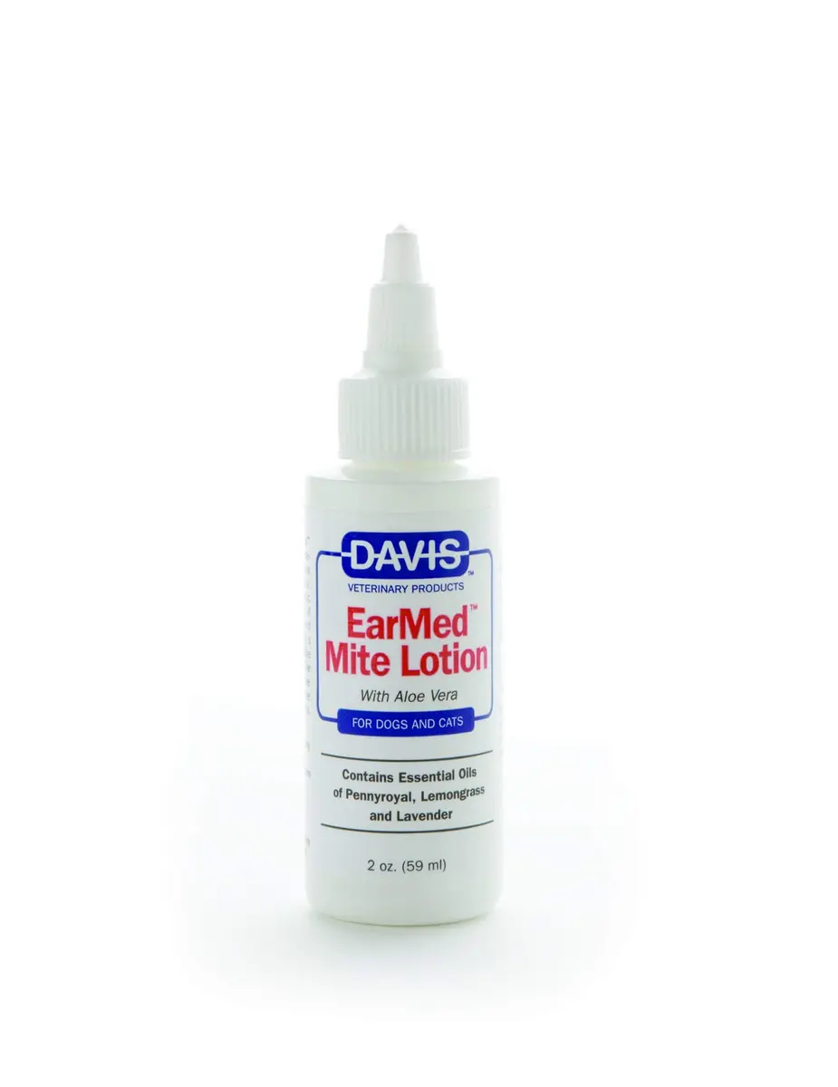 Davis EML02 EarMed Mite Lotion for Pets 2 oz | Insecticide-Free Ear Care Solution - main product image