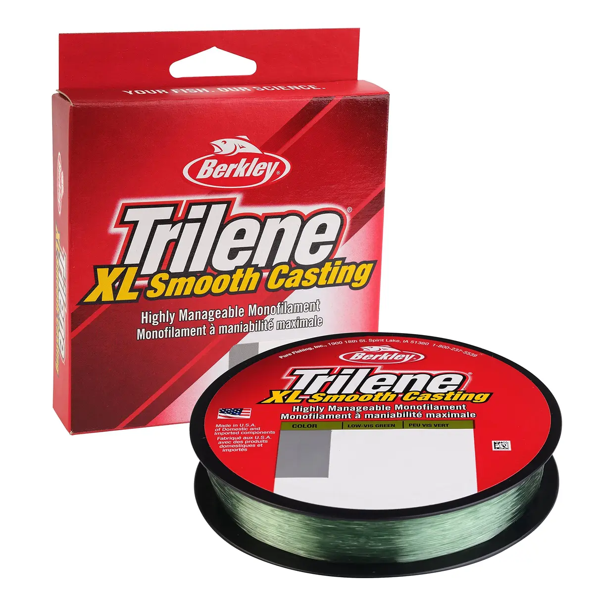 Berkley Trilene XL Low-Vis Green 10lb | 4.5kg, 300yd | 274m Monofilament Fishing Line for Freshwater - main product image
