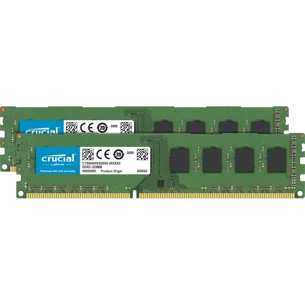 Crucial 16GB Kit (2x8GB) DDR3 1600 MHz CL11 Desktop Memory | 16GB (2x8GB) UDIMM - main product image