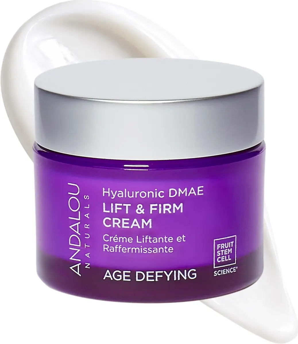 Andalou Naturals Hyaluronic DMAE Lift & Firm Skin Cream 50ml (1.7 Fl Oz) | Age Defying Face Moisturizer with Hyaluronic Acid - main product image
