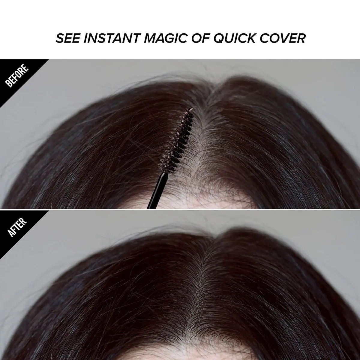 Red by Kiss Quick Cover Root Touch Up Mascara 0.24oz | Water-Resistant Gray Concealer with Jojoba Oil - view 4