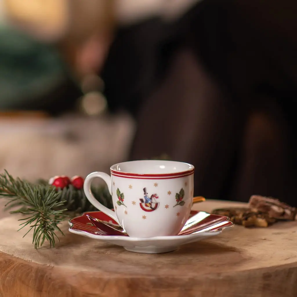 Villeroy & Boch Toy's Delight Demi Cup 100ml | Festive Porcelain Espresso Mug with Handle - view 4