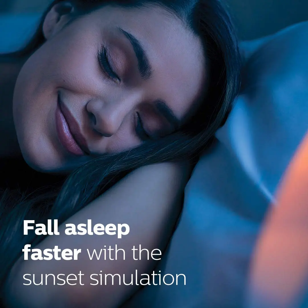 Philips Wake-Up Light, Colored Sunrise & Sunset Simulation, 5 Natural Sounds, FM Radio & Reading Lamp, Tap Snooze, HF3520/60 - view 4