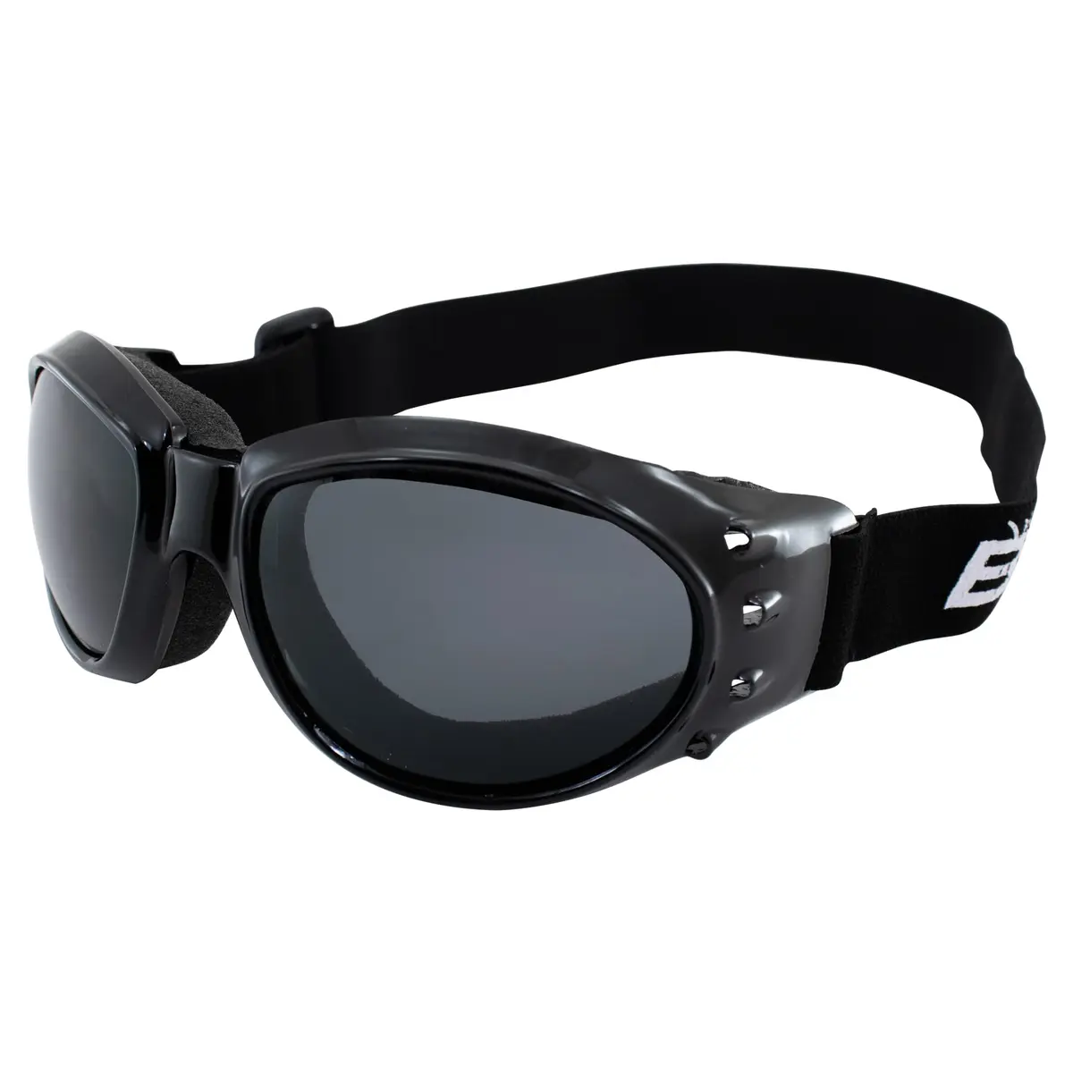 Birdz Eagle Motorcycle Goggles Black Frame Mirrored Brown Lens | 100% UVA/UVB Protection for Long Rides - main product image