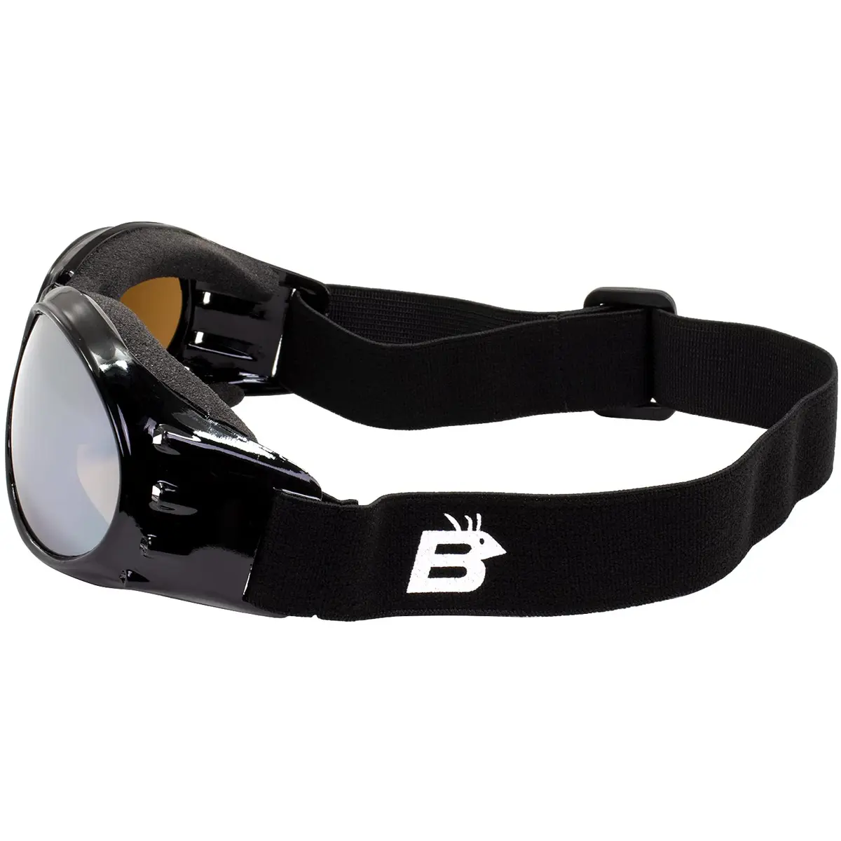Birdz Eagle Motorcycle Goggles Black Frame Mirrored Brown Lens | 100% UVA/UVB Protection for Long Rides - view 3
