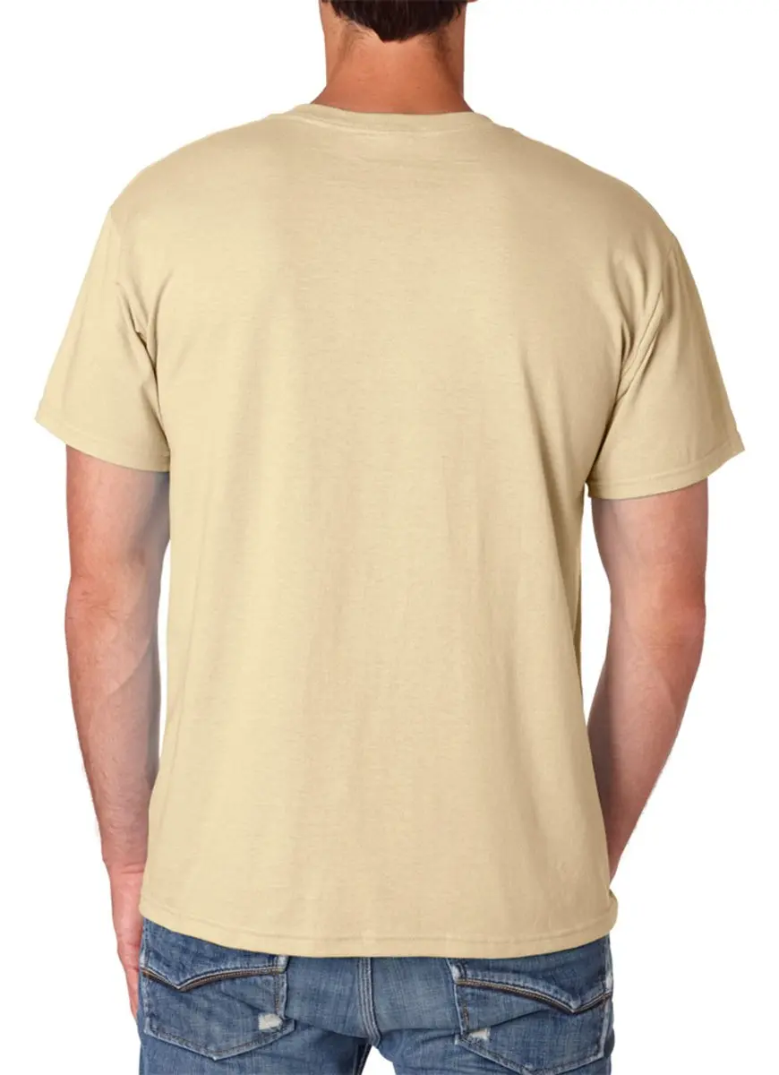 Jerzees Dri-Power Mens Active T-Shirt Large Khaki | 5.6 oz. Cotton-Poly Blend - view 3