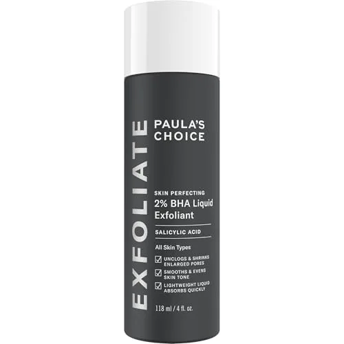Paula's Choice SKIN PERFECTING 2% BHA Liquid Salicylic Acid Exfoliant, Facial Exfoliant for Blackheads, Enlarged Pores, Wrinkles & Fine Lines, 4 oz Bottle - main product image
