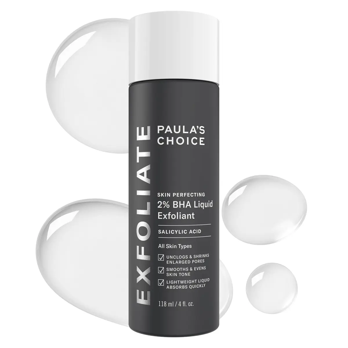 Paula's Choice SKIN PERFECTING 2% BHA Liquid Exfoliant 118ml (4 Fl Oz) | Gentle Chemical Exfoliator for Pores & Blackheads - main product image