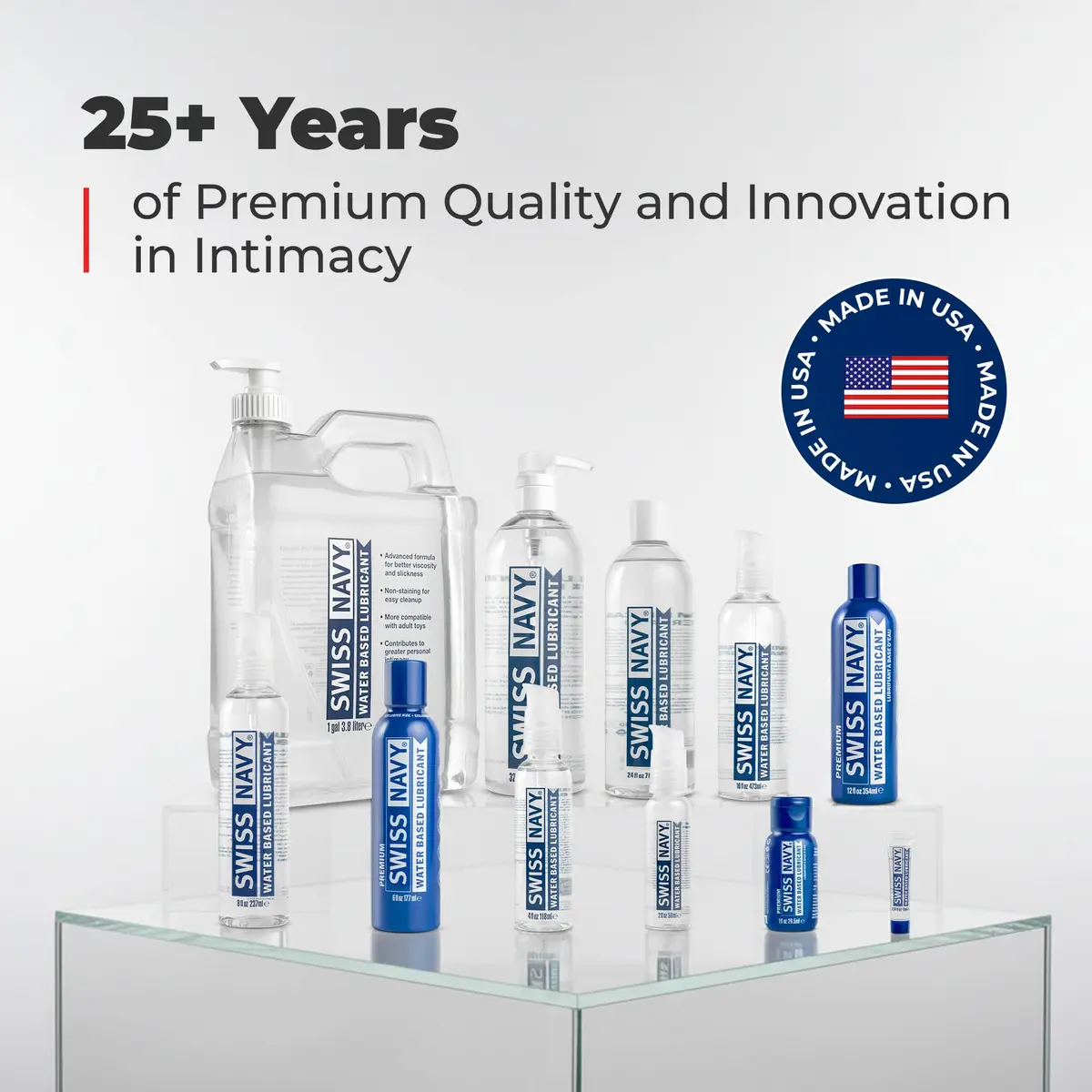 Swiss Navy Water-Based Lubricant - 2 oz | Gel with Slickness & Travel-Friendly Locking Pump - view 8