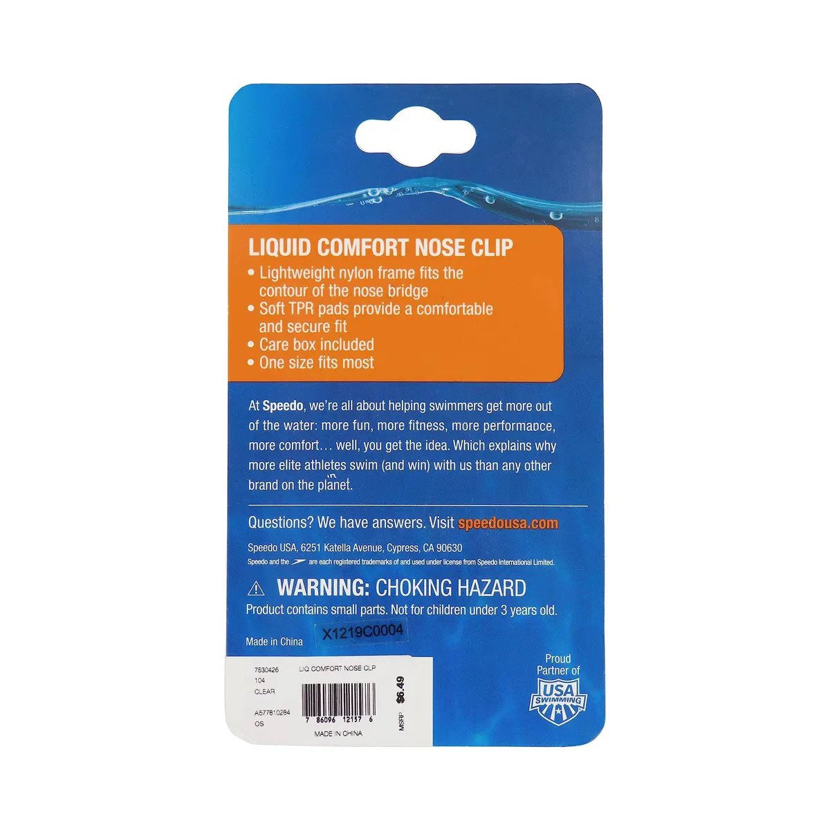 Speedo Unisex Nose Clip for Swimming Waterproof Reusable Training | Lightweight, Durable & Fits Most - view 2