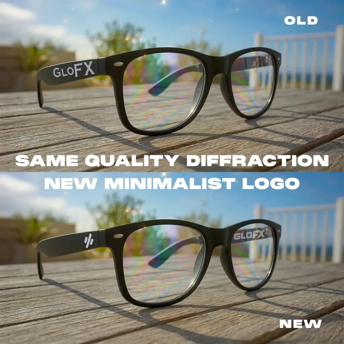 GloFX Ultimate Diffraction Glasses - Black Frame, Rainbow Lens | Lightweight & Durable - view 6