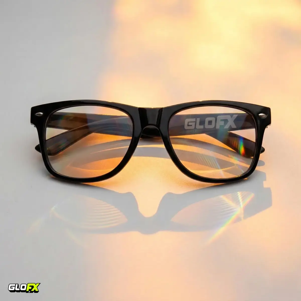 GloFX Ultimate Diffraction Glasses - Black Frame, Rainbow Lens | Lightweight & Durable - view 7